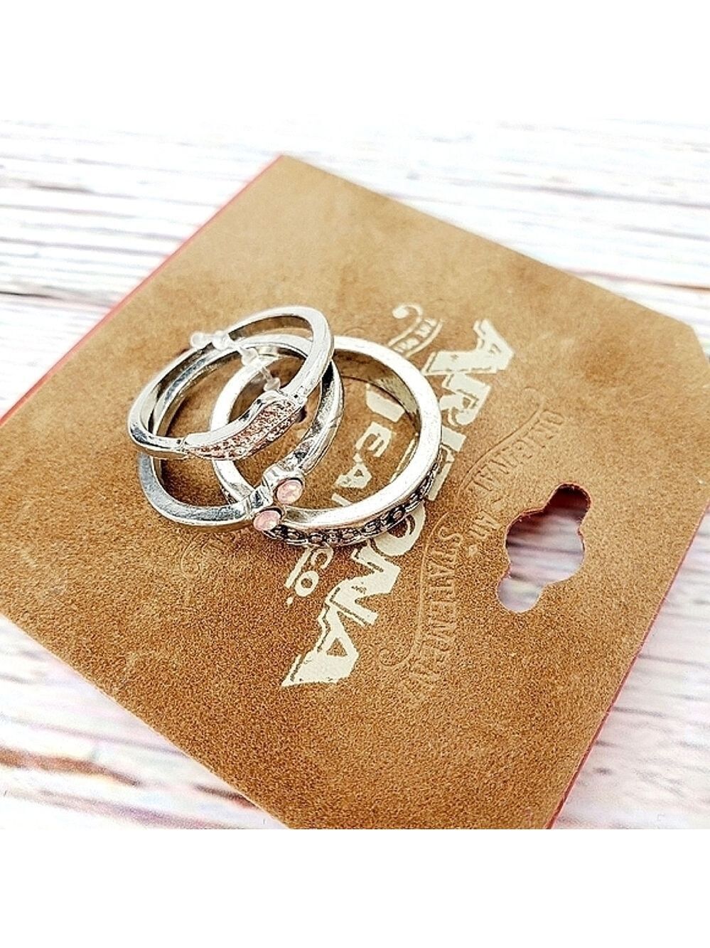 NEW ARIZONA JEAN CO SIZE 7 3 PCS‎ RING SET FASHION JEWELRY